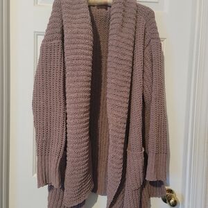 POL Chunky Knit Cardigan - Taupe